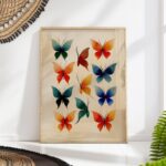 Butterfly Colorful Watercolor Wall Art