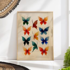 Butterfly Colorful Watercolor Wall Art
