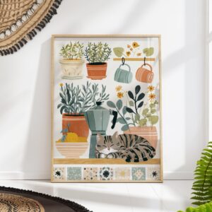 Cat Kitchen Print