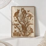 Cats on a Tree Print