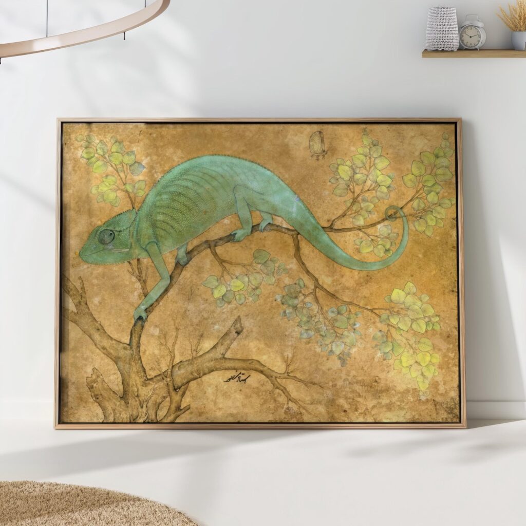 Chameleon Vintage Art Chameleon Vintage Art