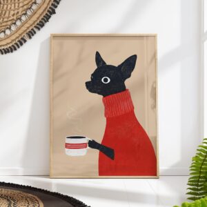 Chihuahua Dog Coffee Art Print
