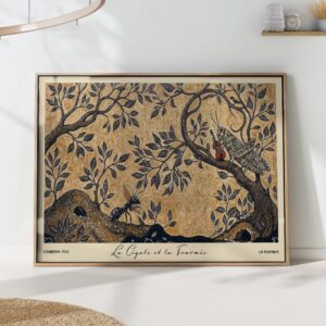Cicada And Ant La Fontaine Fable Poster