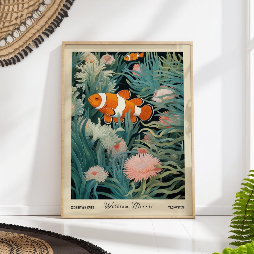 Clownfish Wall Art Print Clownfish Wall Art Print