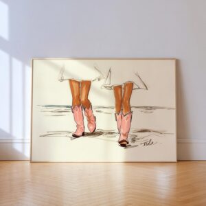 Coastal Cowgirl Boots Print