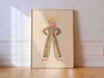 Colorful Cowboy Print