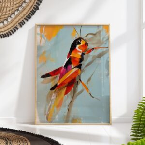 Colorful Grasshopper Print