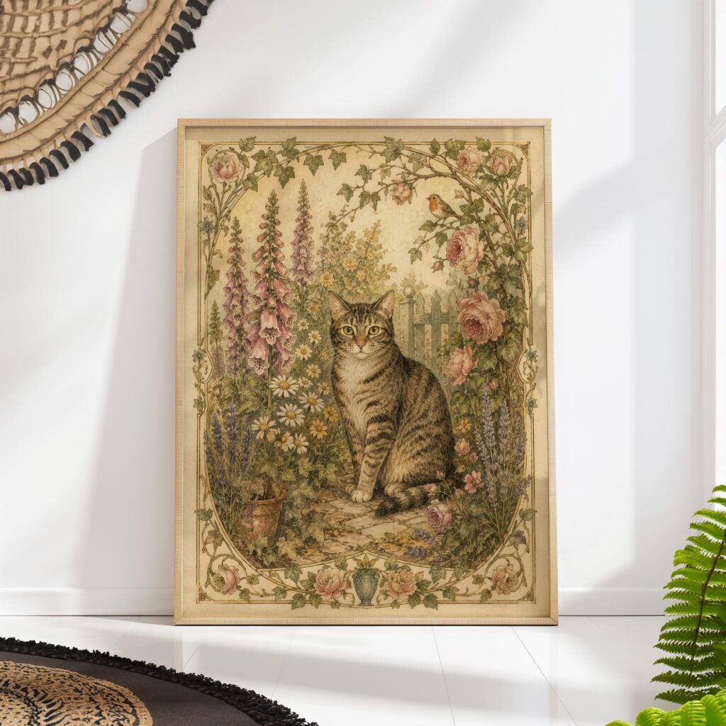 Cottagecore Cat Print Cottagecore Cat Print