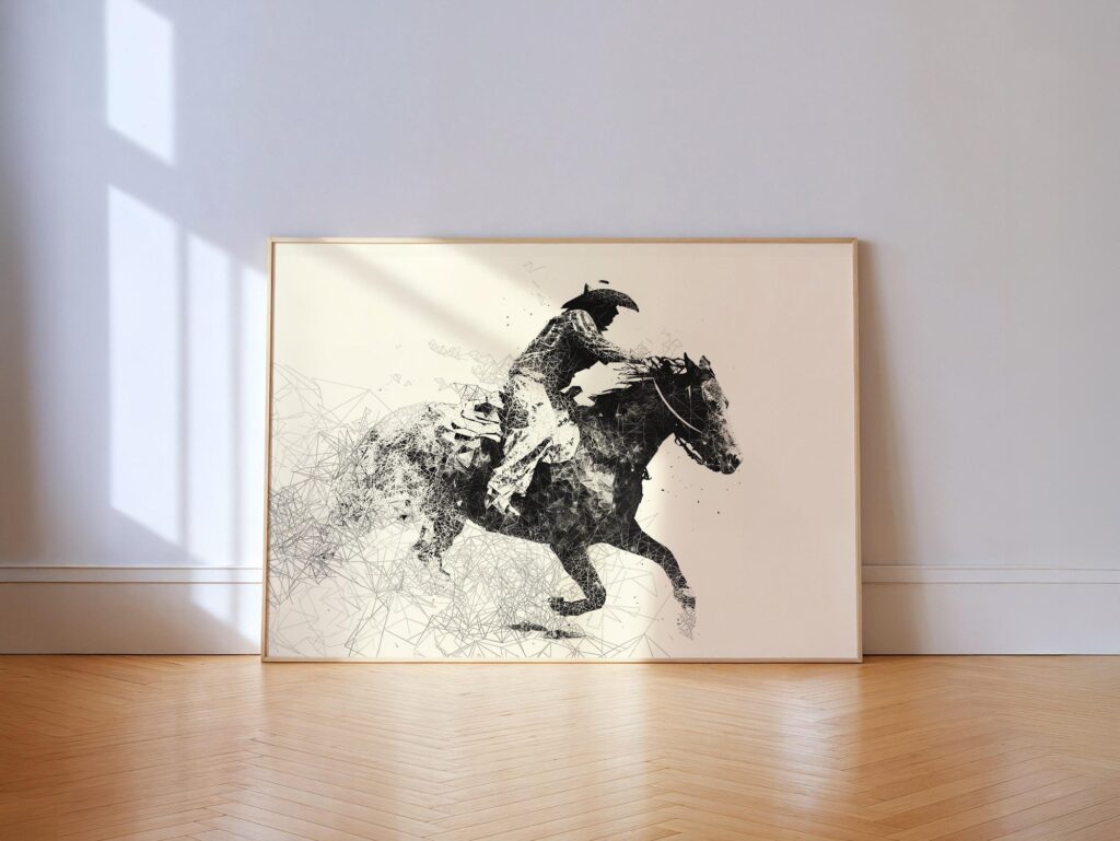 Cowboy and Horse Poster