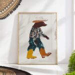 Cowboy Bear Print