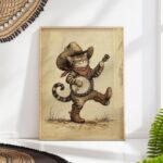 Cowboy Cat Print