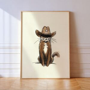 Cowboy Cat Sheriff Print
