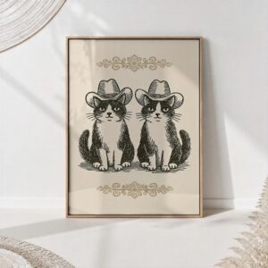 Cowboy Cats Print