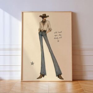 Cowboy Fashion Print