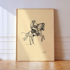 Cowboy Line Art