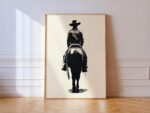 Cowboy on Horse Print