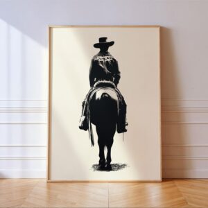 Cowboy on Horse Print