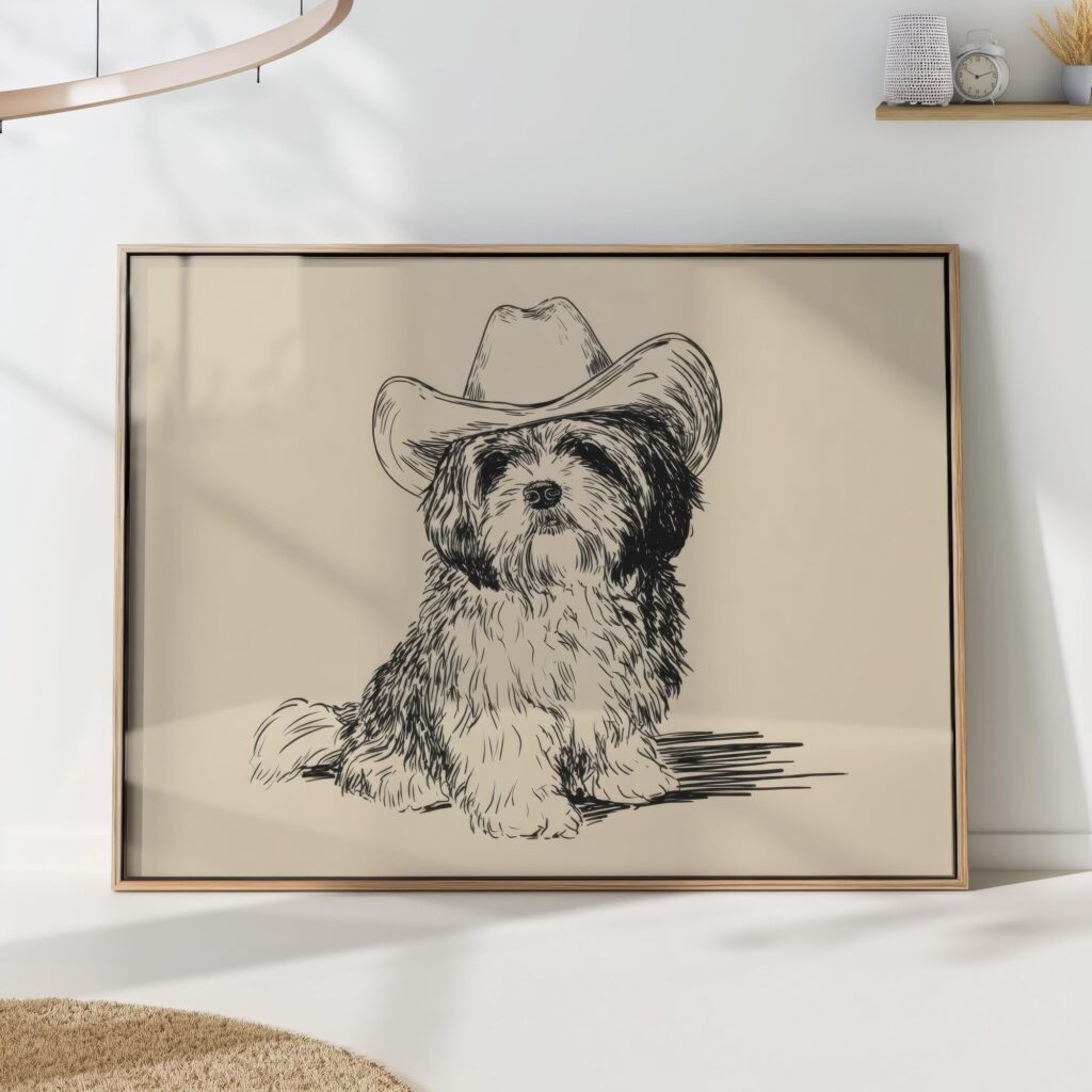 Cowboy Pup Western Print Cowboy Pup Western Print