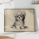 Cowboy Pup Western Print