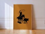 Cowboy Roping Wall Art