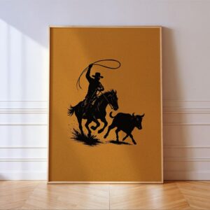 Cowboy Roping Wall Art