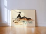 Cowgirl By The Pool Art Print