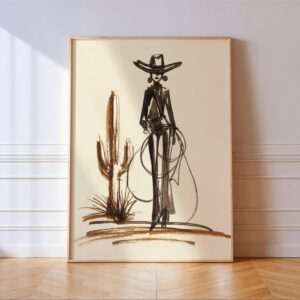 Cowgirl Desert Wall Art