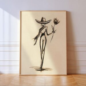 Cowgirl Flower Print