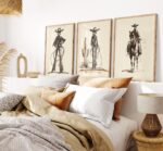 Cowgirl Line Art Print Set