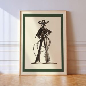 Cowgirl Roping Western Wall Art