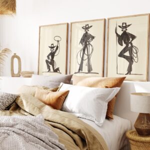 Cowgirl Wall Art Set