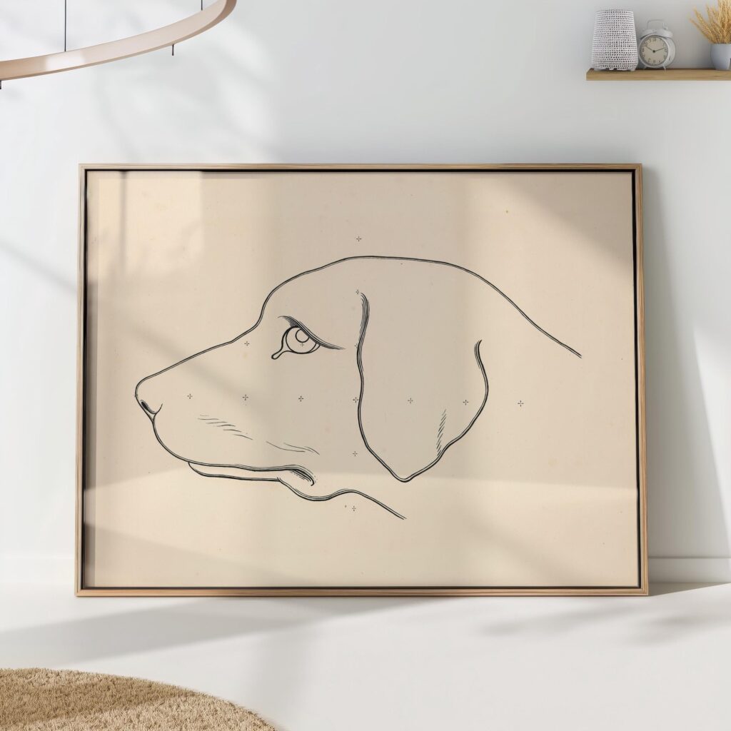 Dachshund Line Drawing Print