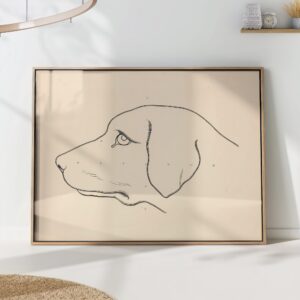 Dachshund Line Drawing Print