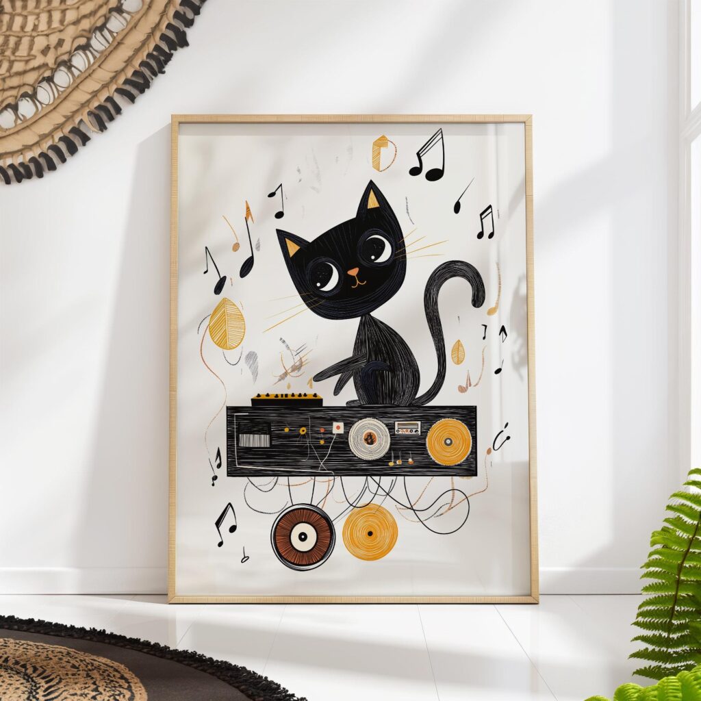 DJ Cat Print DJ Cat Print