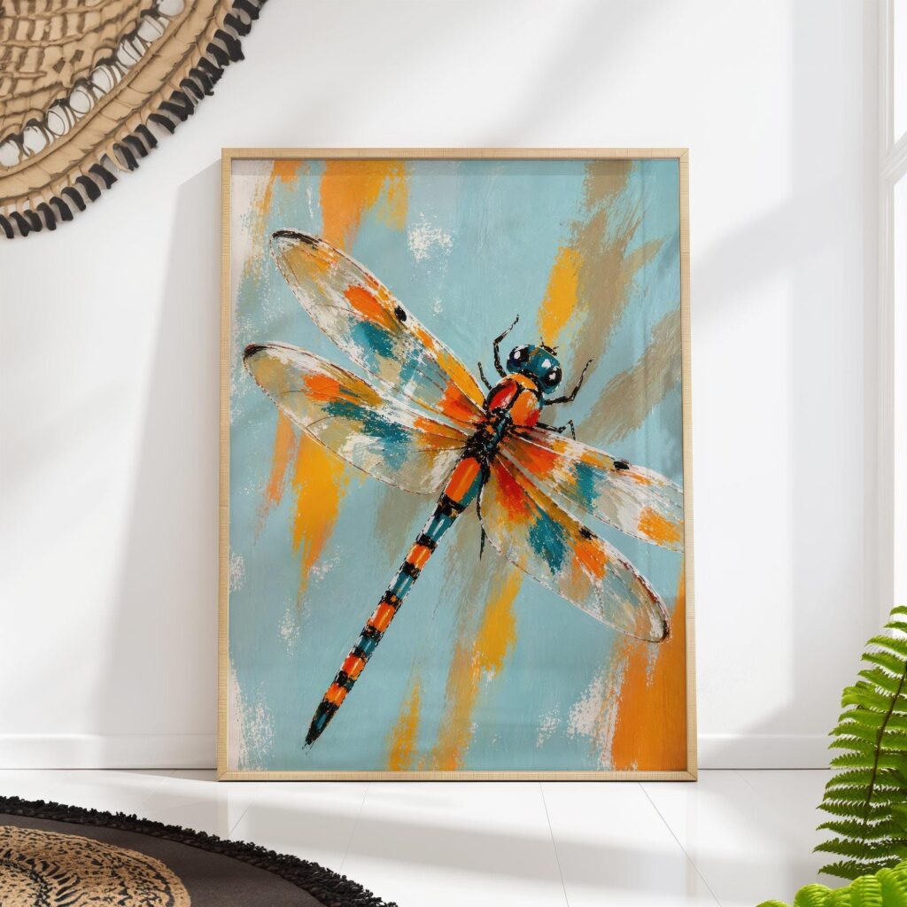 Dragonfly Painting Print Dragonfly Painting Print