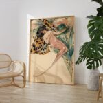 Fairy Butterfly Print Whimsical Wall Art Vintage