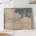 Fox in the Rain Nursery Art Print