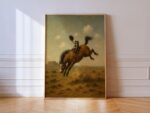 Frog Cowboy on a Bucking Bronco Print