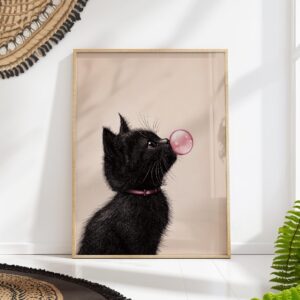 Funny Black Cat Print