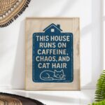 Funny Cat House Print