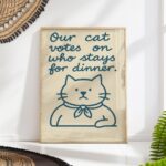 Funny Cat Kitchen Wall Art