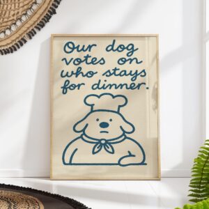 Funny Dog Kitchen Wall Art