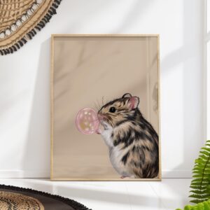 Funny Hamster Bubble Gum Print