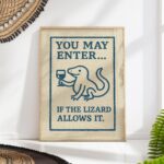 Funny Lizard Art Print