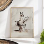 Funny Llama Bathroom Art Print