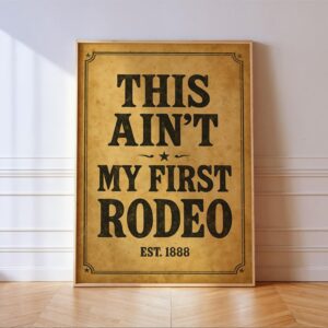 Funny Western Sign Print