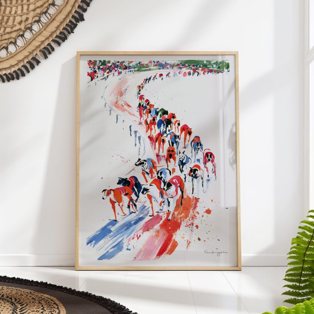 Greyhound Racing Print Greyhound Racing Print