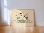 Grumpy Cowboy Cat Sheriff Print