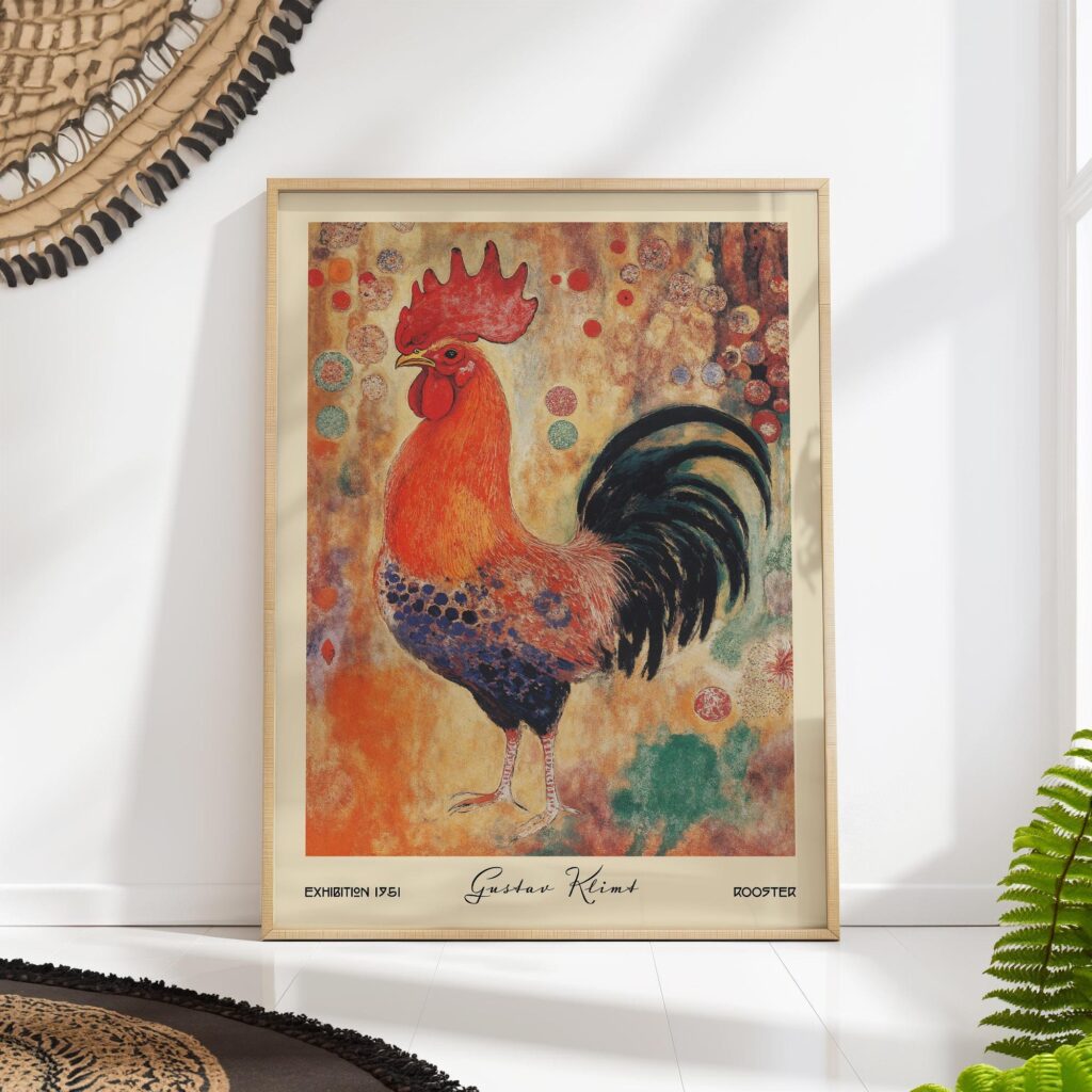 Gustav Klimt Rooster Art Print Gustav Klimt Rooster Art Print