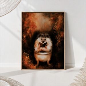 Hedgehog Bathroom Print